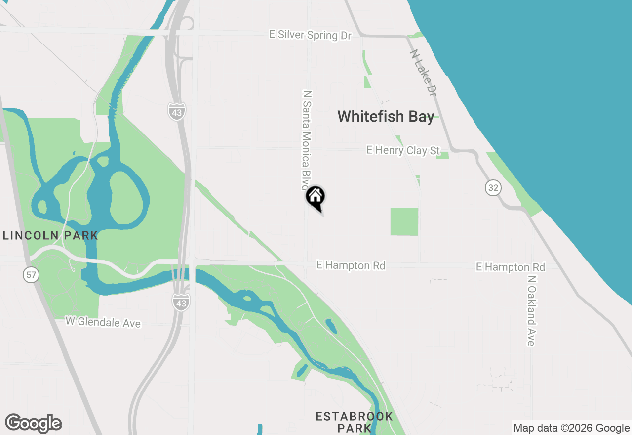 Map of 4949 N Berkeley Blvd, Whitefish Bay, WI 53217