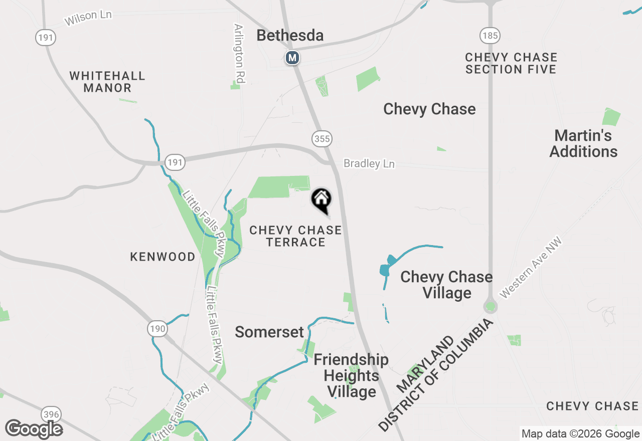 Map of 4616 Chevy Chase Boulevard, Chevy Chase, MD 20815