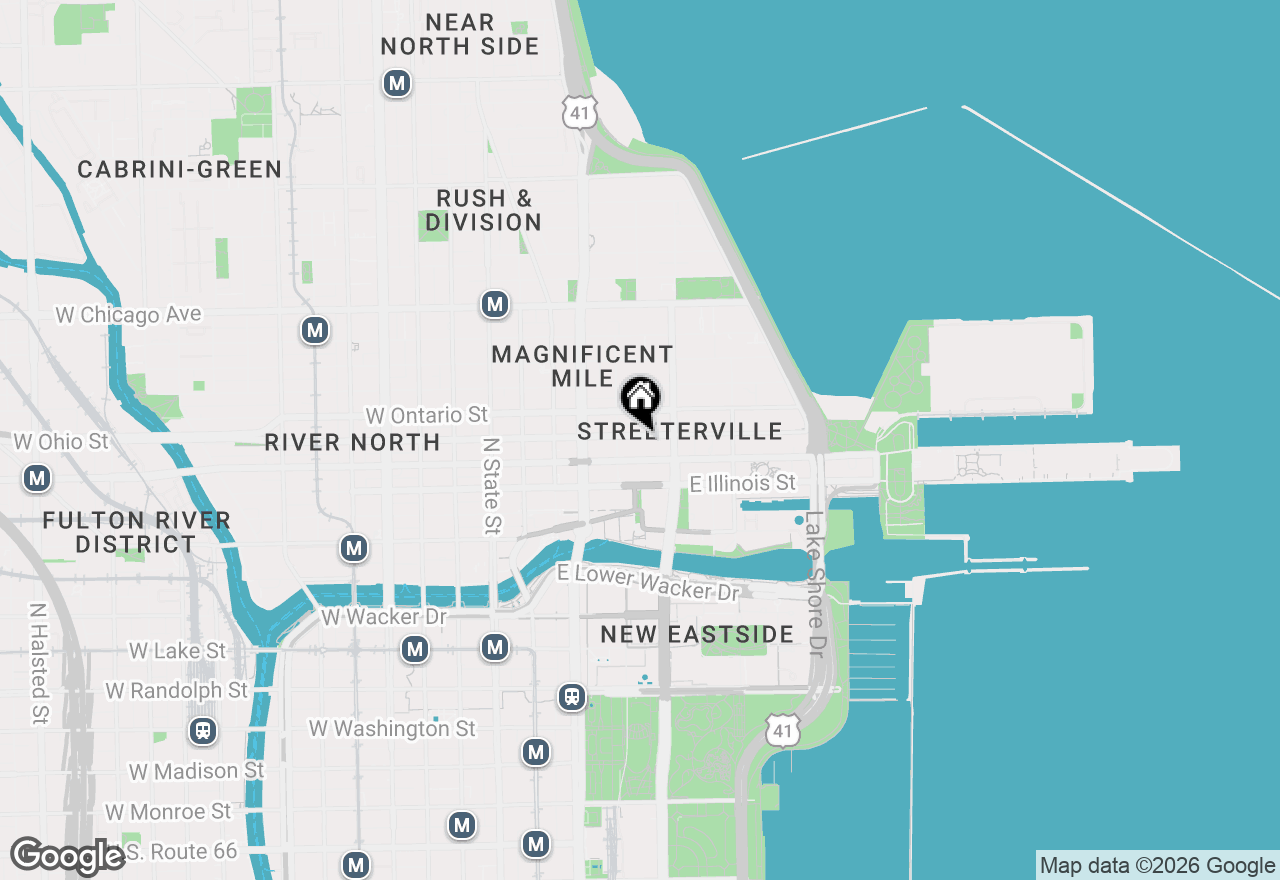 Map of 211 E Ohio Street #1914, Chicago, IL 60611
