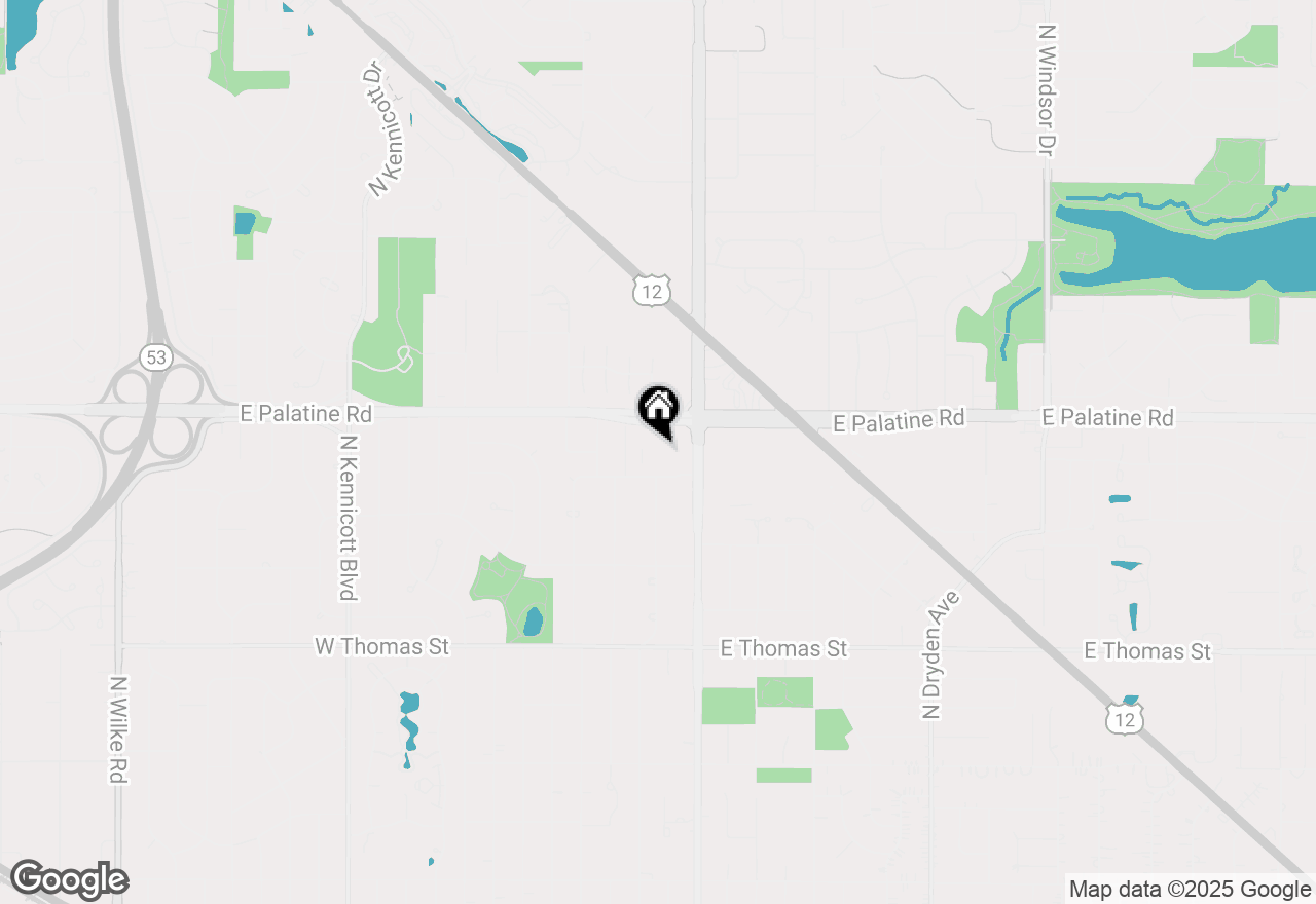 Map of 25 E Palatine Road #303, Arlington Heights, IL 60004