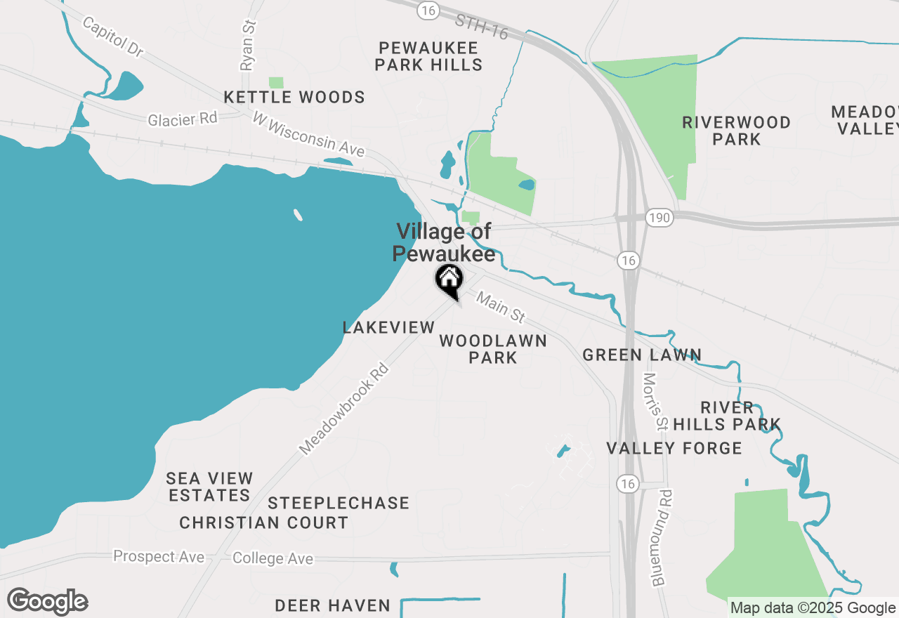 Map of 210 Prospect Ave, Pewaukee, WI 53072