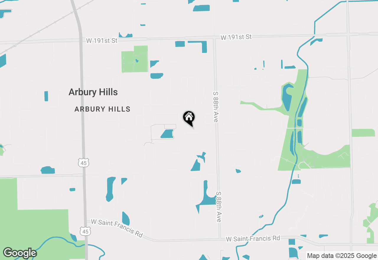 Map of 19619 Foxford Lane, Mokena, IL 60448