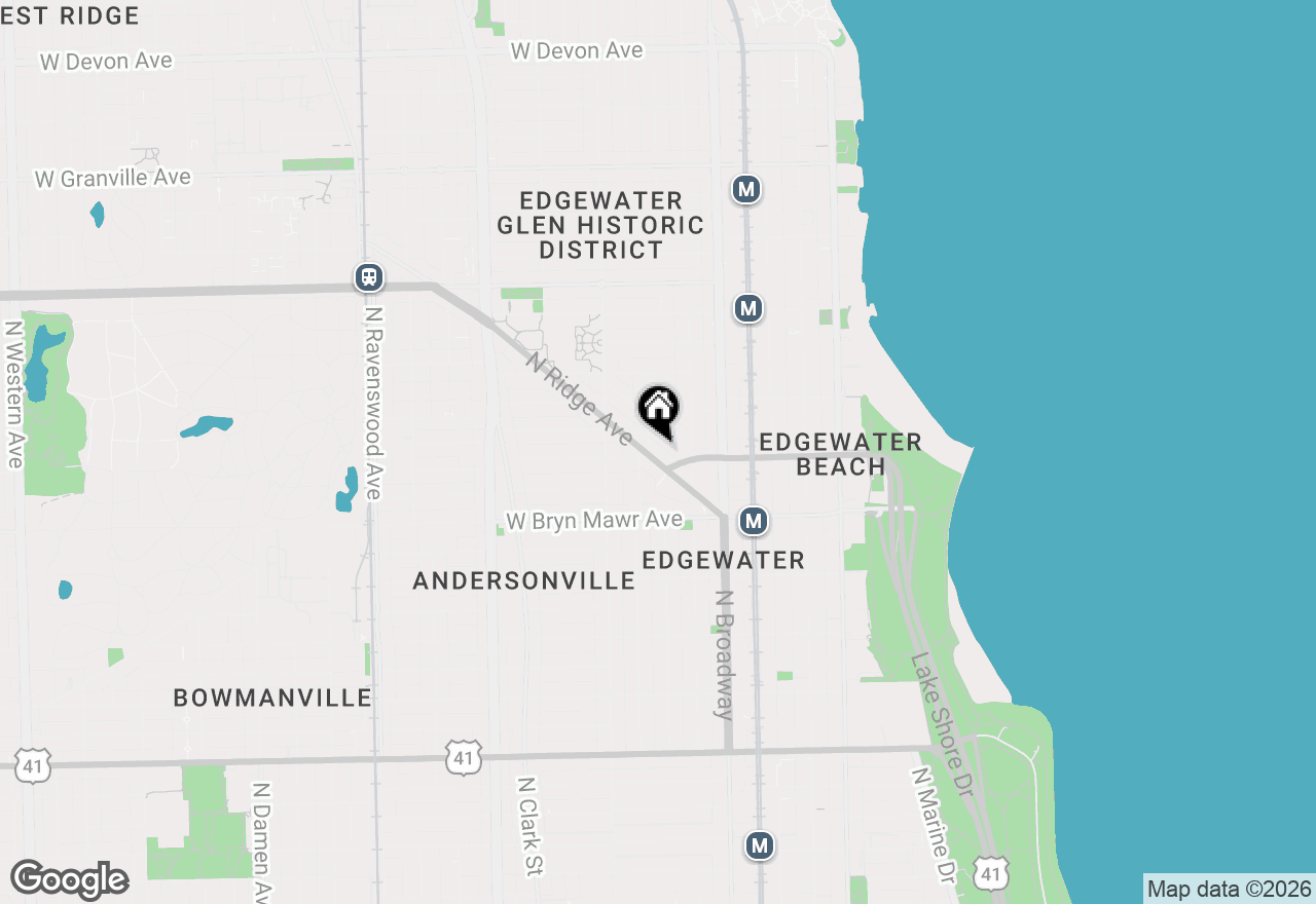 Map of 5691 N Ridge Avenue #203, Chicago, IL 60660
