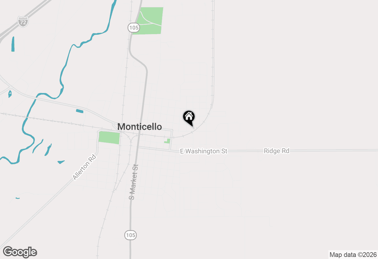 Map of 708 E Center Street, Monticello, IL 61856