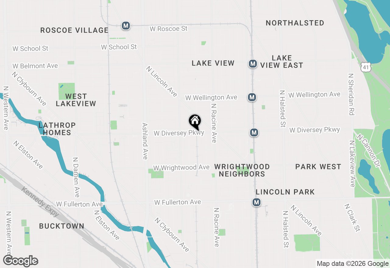 Map of 1305 W Diversey Parkway #2, Chicago, IL 60614