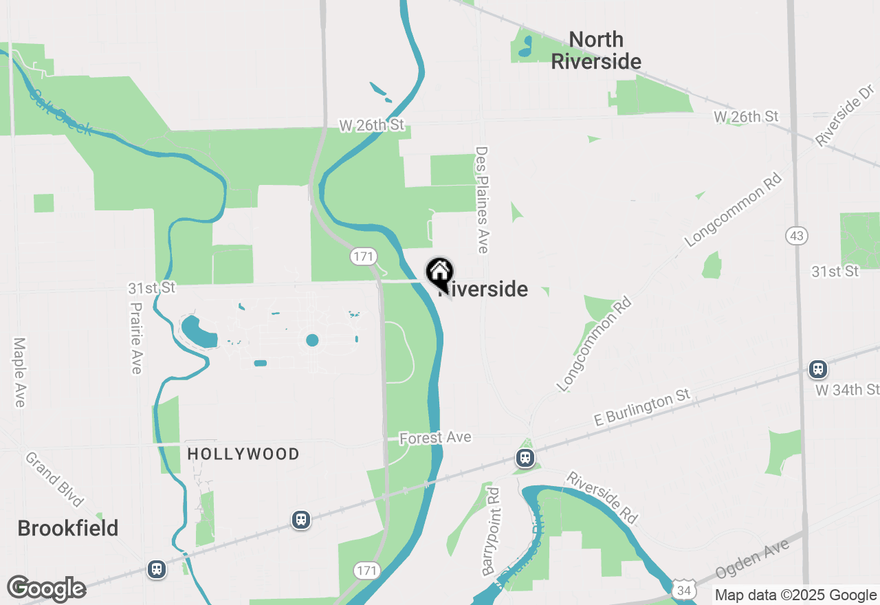 Map of 264 Maplewood Road, Riverside, IL 60546
