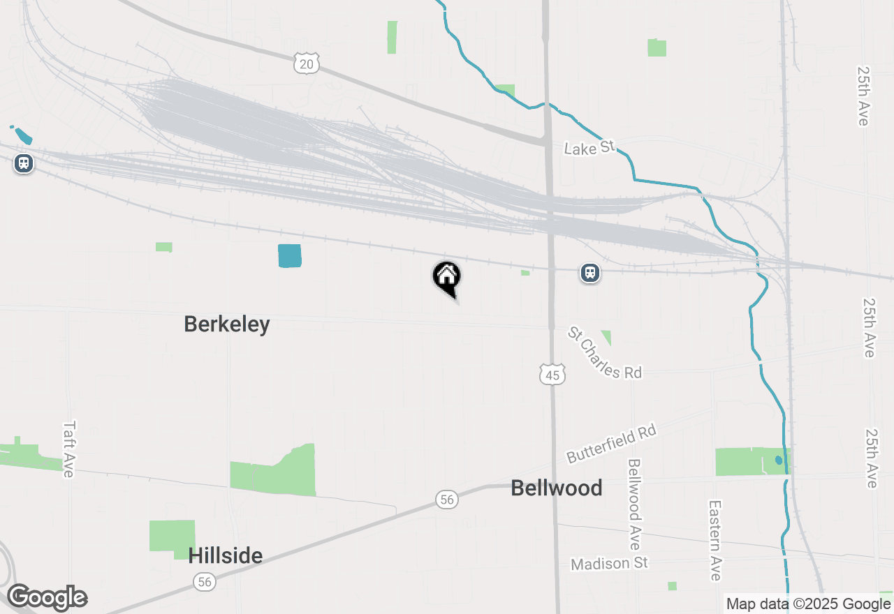 Map of 124 46th Avenue, Bellwood, IL 60104