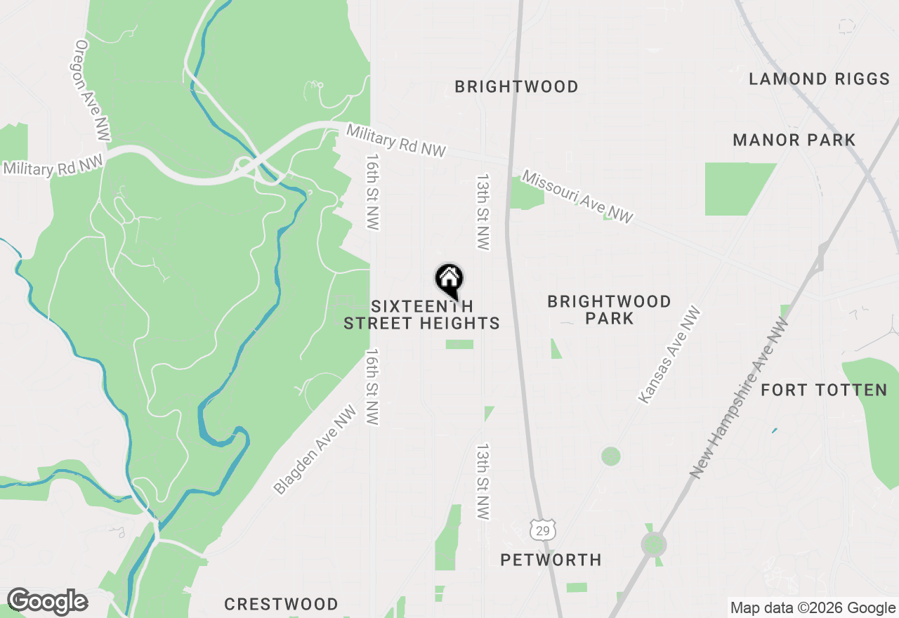 Map of 1341 Ingraham Street Nw, Washington, DC 20011