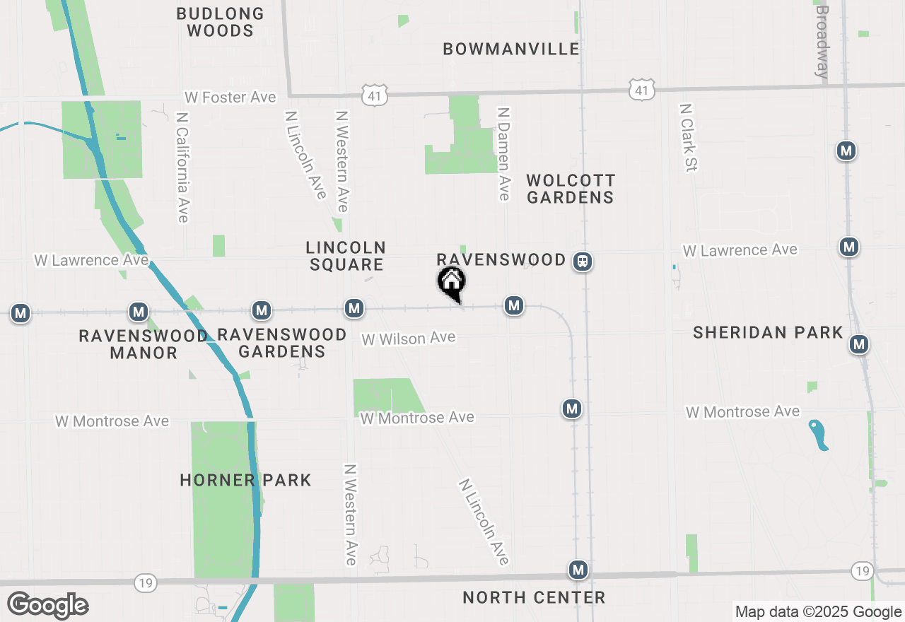 Map of 4638 N Hamilton Avenue #1F, Chicago, IL 60625