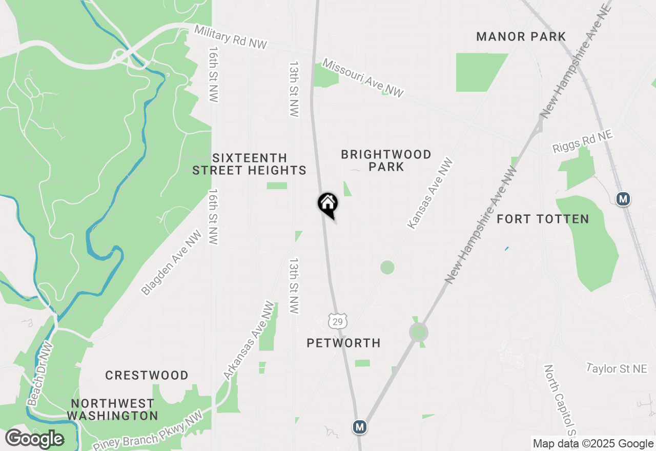 Map of 4907 Georgia Ave Nw #100, Washington, DC 20011