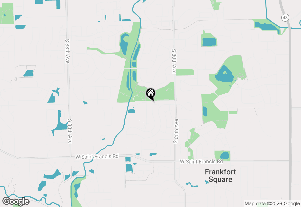 Map of 8160 W Evergreen Drive, Frankfort, IL 60423