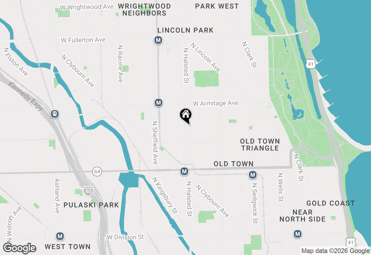 Map of 1862 N Halsted Street #1S, Chicago, IL 60614