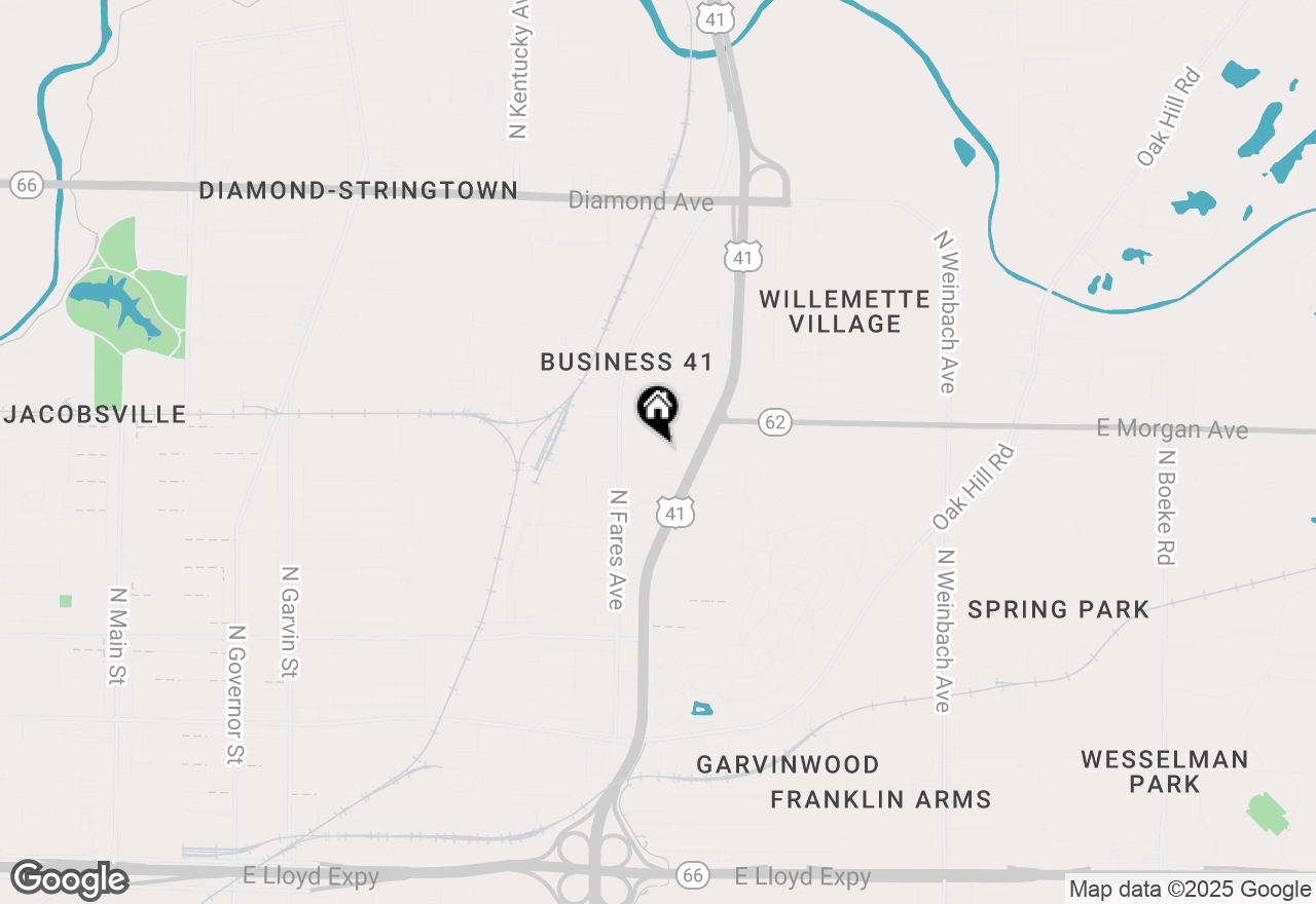 Map of 1301 E Eichel Avenue, Evansville, IN 47711