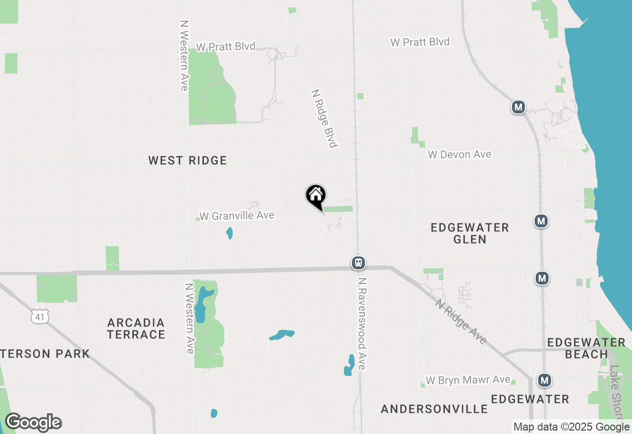 Map of 1939 W Granville Avenue #1A, Chicago, IL 60660