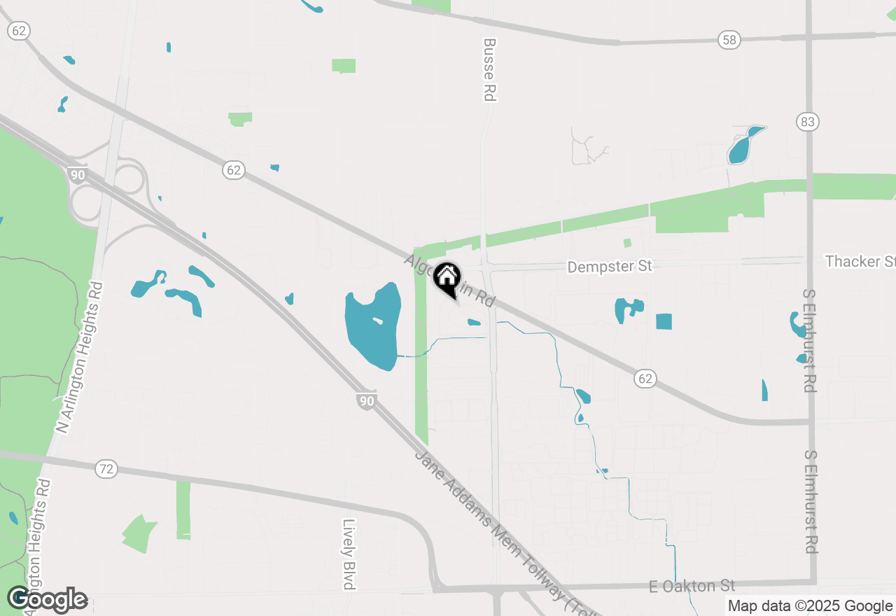 Map of 1727 W Crystal Lane #208, Mount Prospect, IL 60056