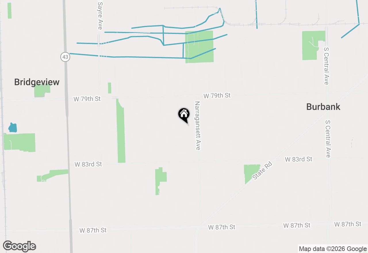 Map of 8037 Natchez Avenue, Burbank, IL 60459
