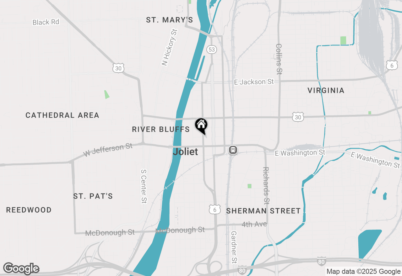 Map of 81 N Ottawa Street, Joliet, IL 60432