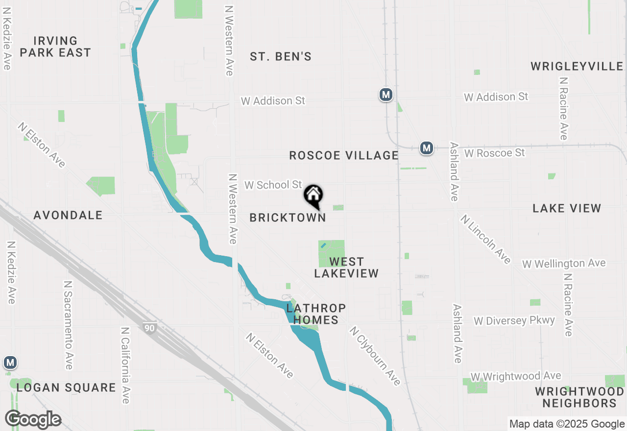 Map of 2107 W Belmont Avenue #2C, Chicago, IL 60618