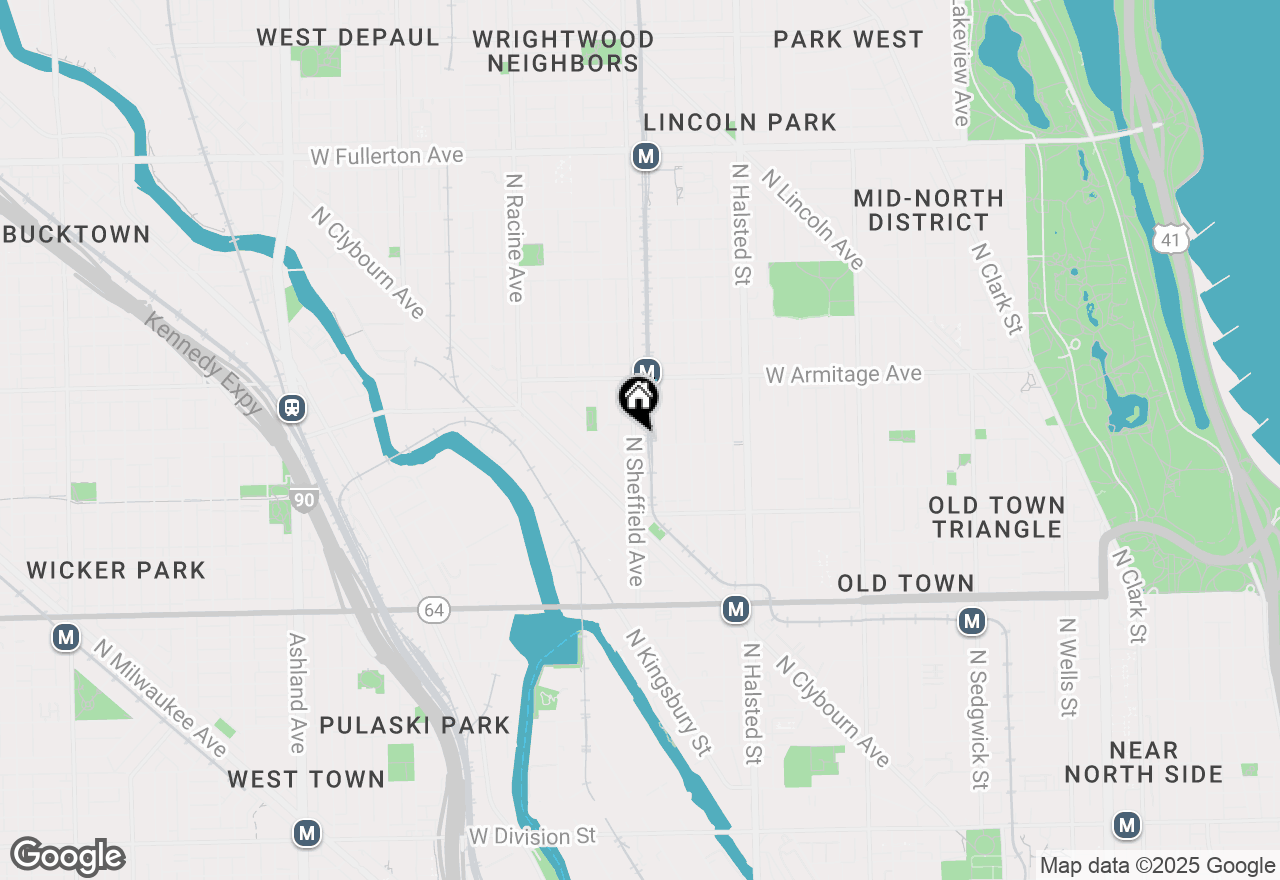 Map of 1903 N Sheffield Avenue #3, Chicago, IL 60614