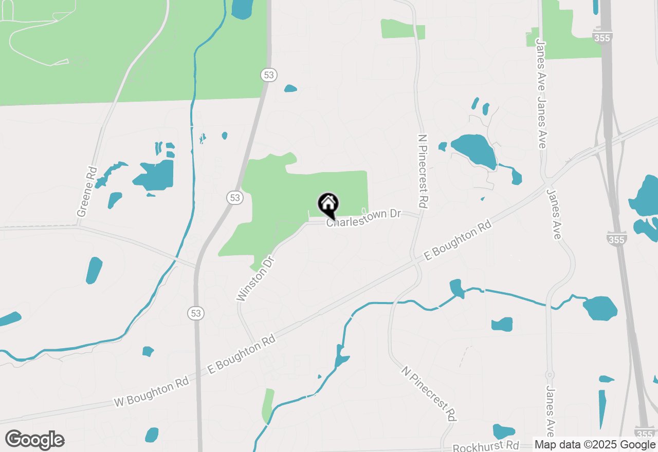 Map of 233 Charlestown Drive, Bolingbrook, IL 60440