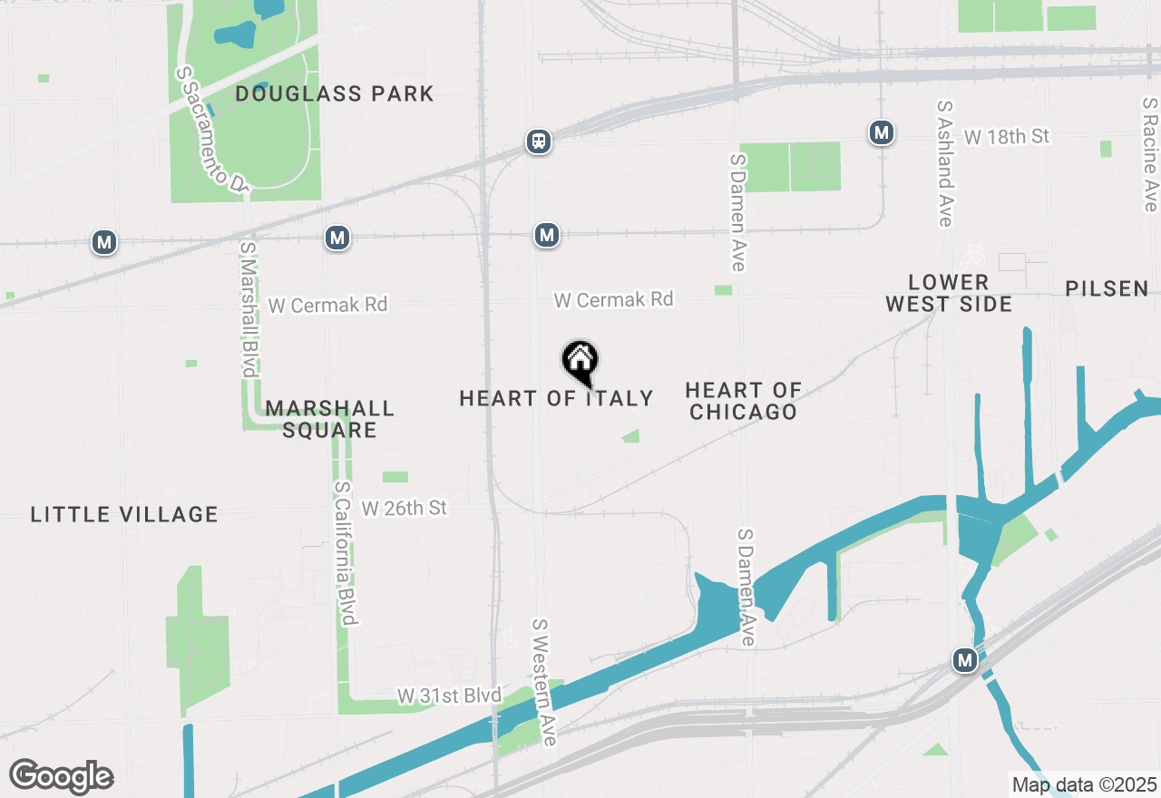 Map of 2354 S Oakley Avenue #B2, Chicago, IL 60608