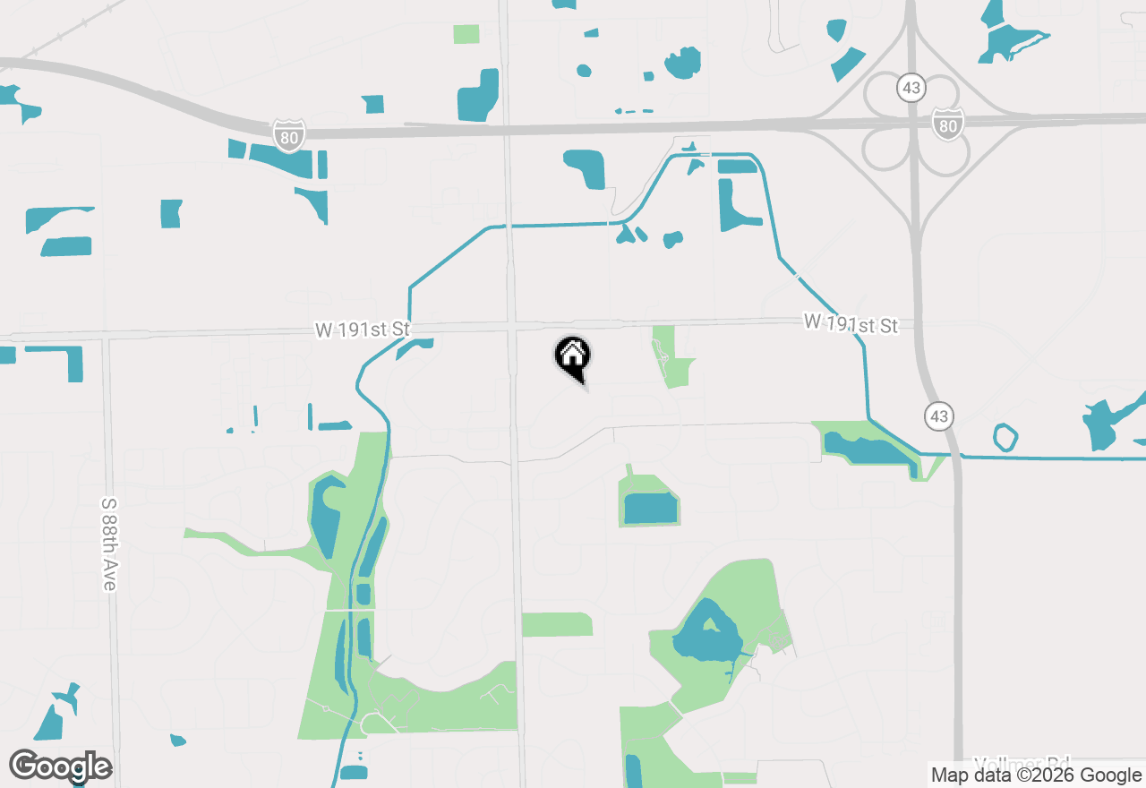 Map of 7912 Trinity Circle #2NW, Tinley Park, IL 60487