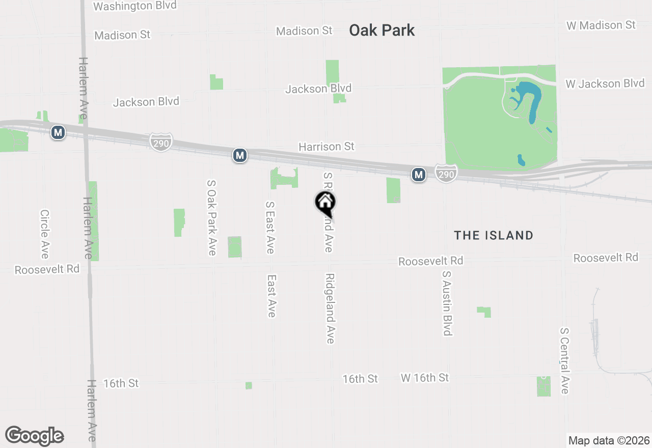 Map of 1133 S Ridgeland Avenue, Oak Park, IL 60304