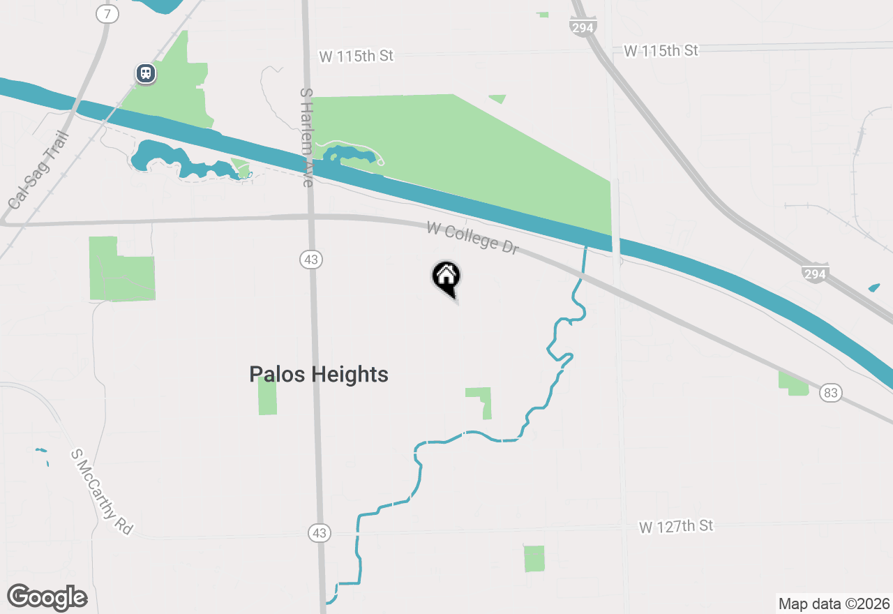 Map of 12111 S 68th Court, Palos Heights, IL 60463