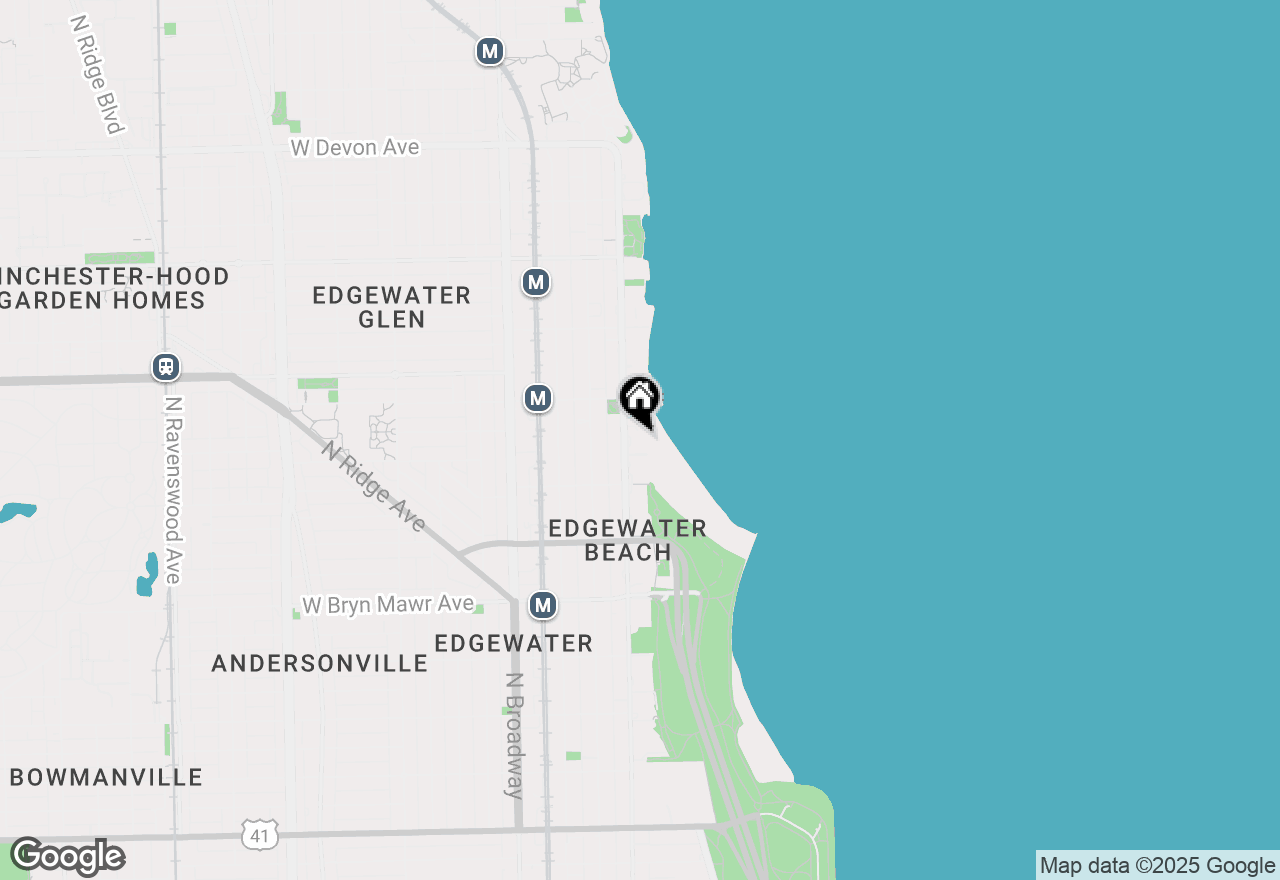 Map of 5855 N Sheridan Road #12D, Chicago, IL 60660