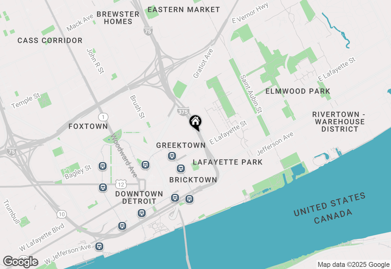 Map of 330 Gratiot Avenue #1503, Detroit, MI 48226