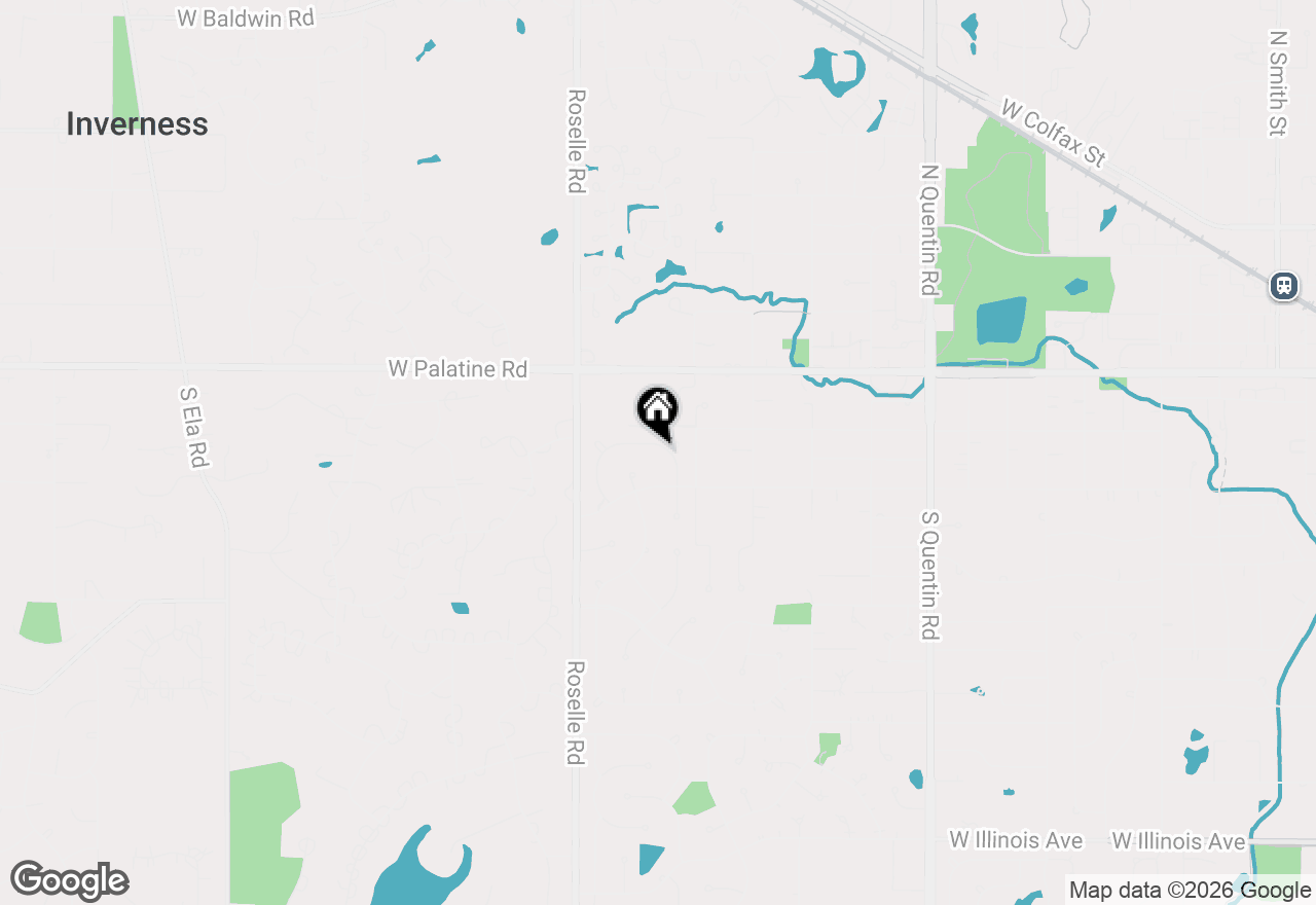 Map of 1245 W Hampton Place, Palatine, IL 60067