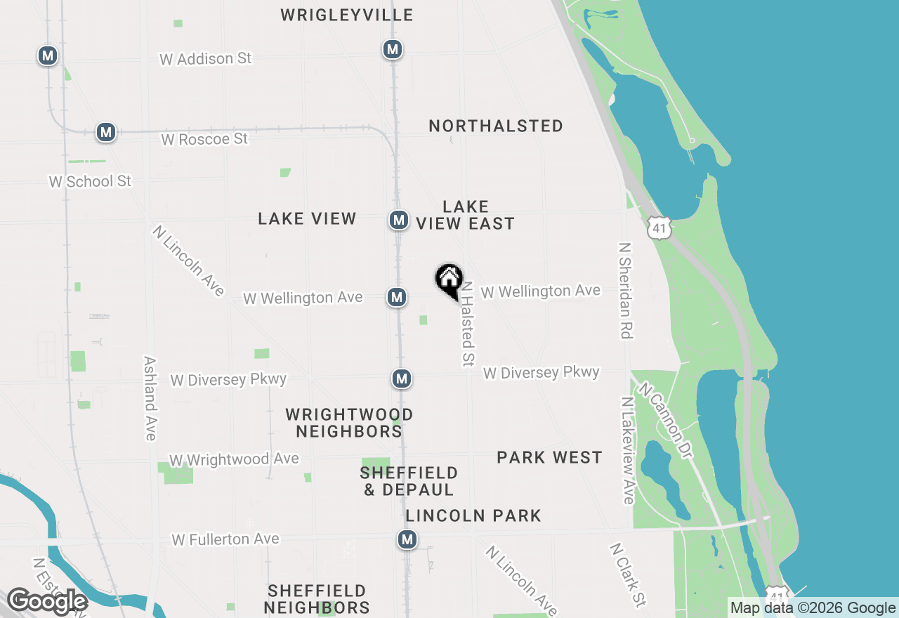 Map of 824 W Oakdale Avenue #G, Chicago, IL 60614