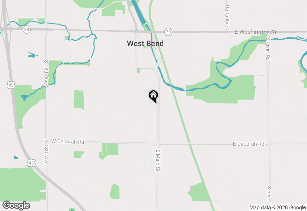 Map of 539 5th Ave, West Bend, WI 53095