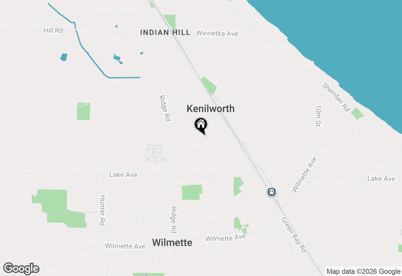 Map of 526 Greenwood Avenue, Kenilworth, IL 60043