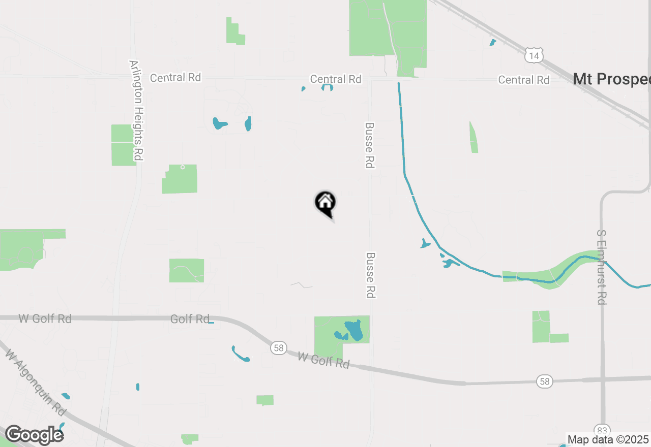 Map of 1718 W Rusty Drive, Mount Prospect, IL 60056