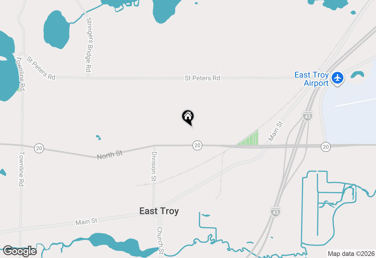 Map of 2775 Thomas Dr, East Troy, WI 53120