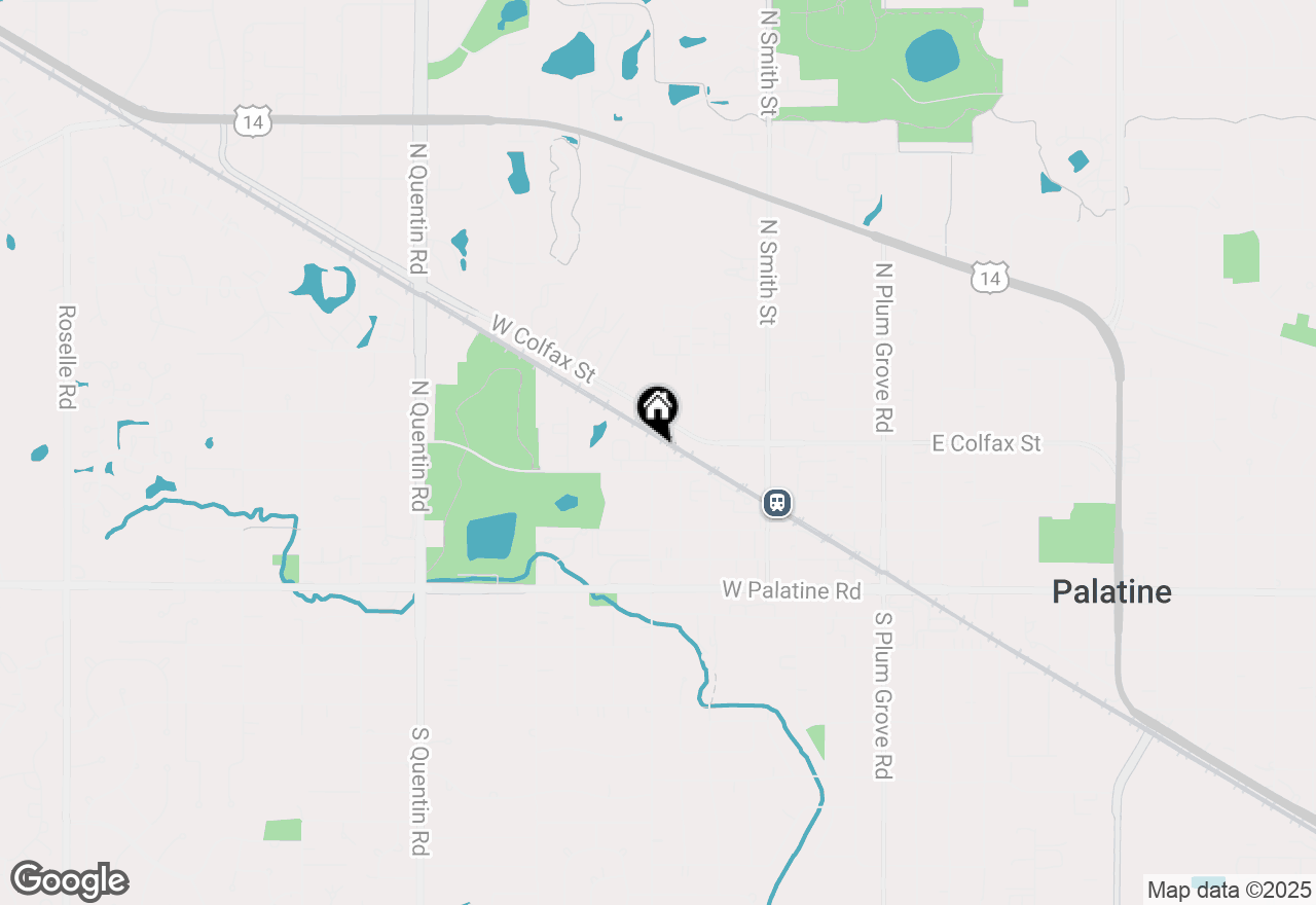 Map of 390 W Mahogany Court #606, Palatine, IL 60067