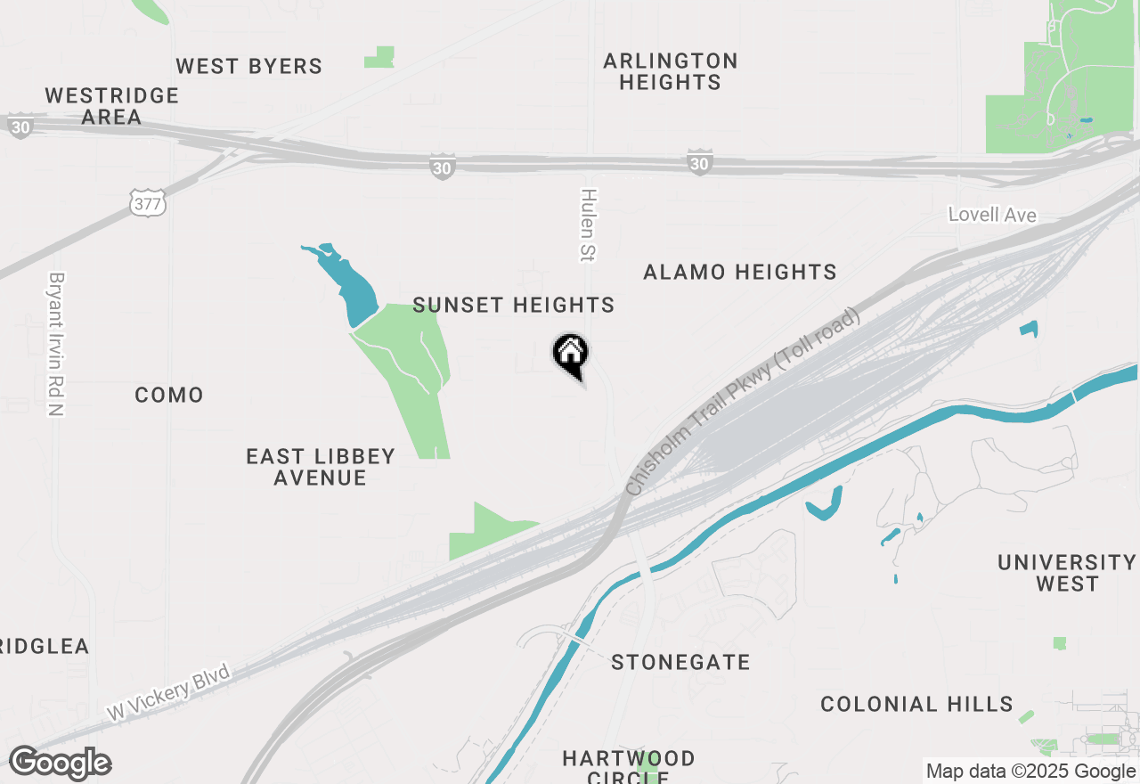 Map of 4616 Bonnell Avenue, Fort Worth, TX 76107
