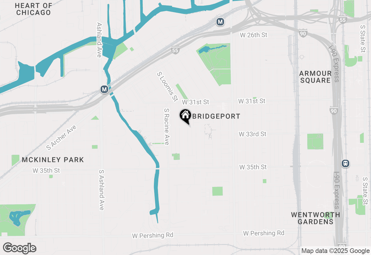 Map of 3227 S Aberdeen Street #1M, Chicago, IL 60608
