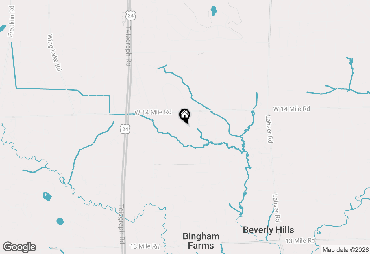 Map of 32870 Bingham Lane, Bingham Farms, MI 48025