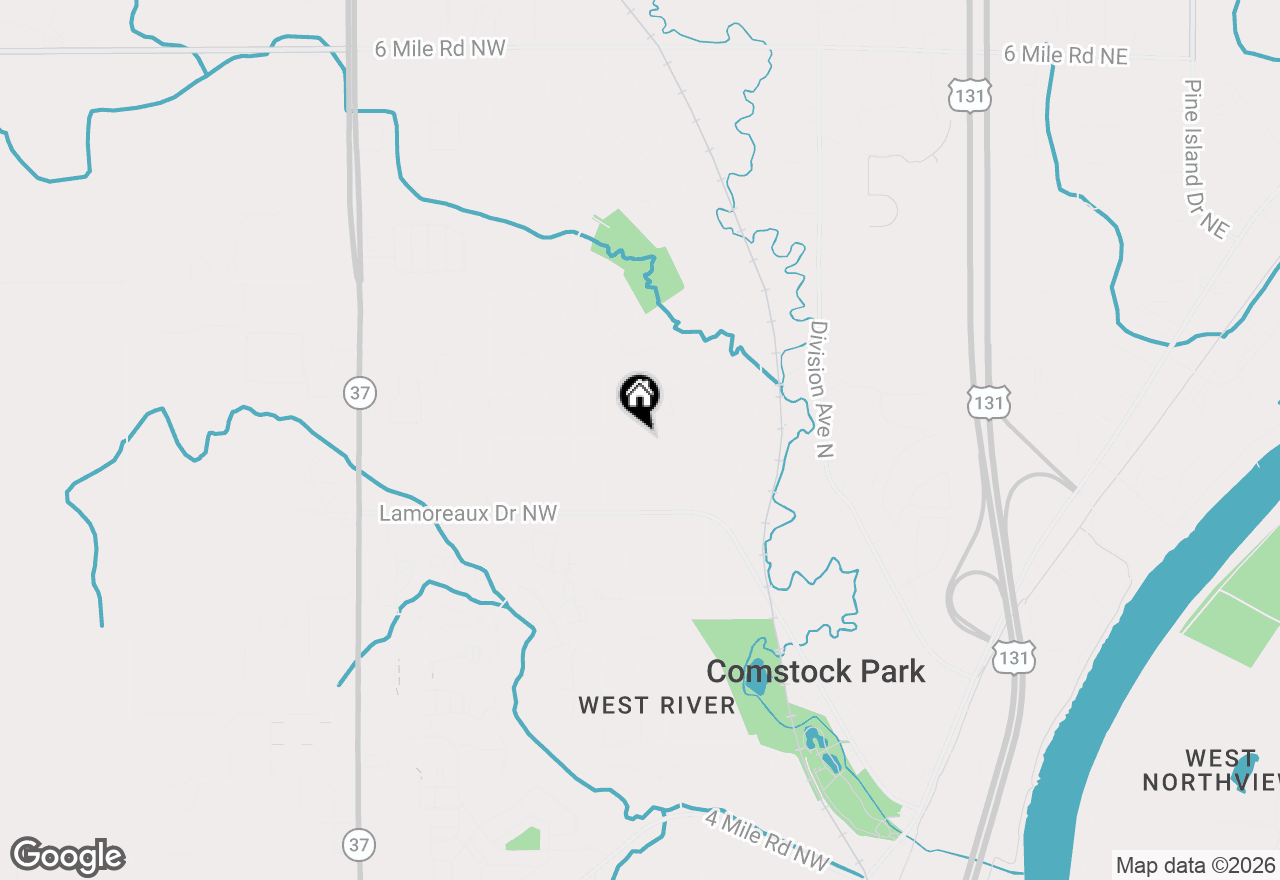 Map of 343 Brandywyne Drive Nw, Comstock Park, MI 49321
