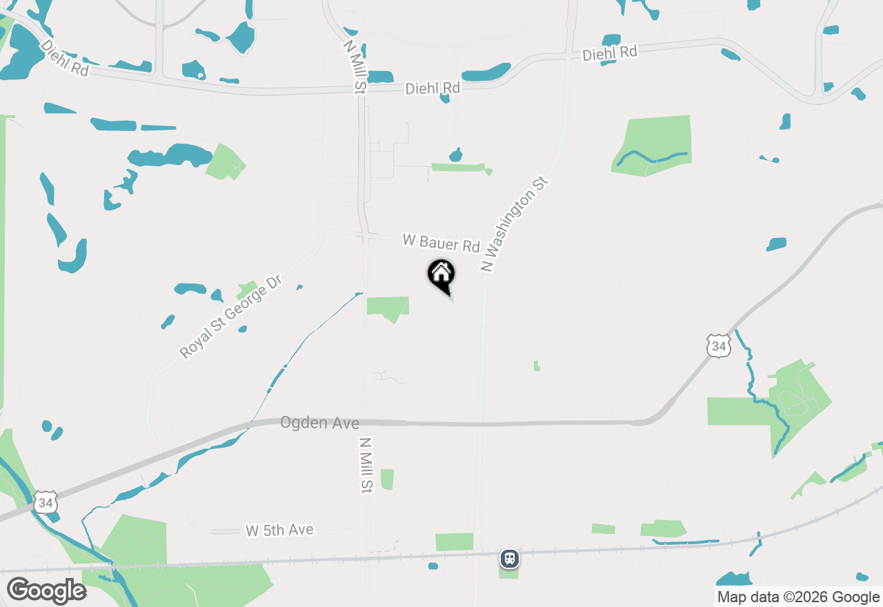 Map of 1321 N Webster Street, Naperville, IL 60563