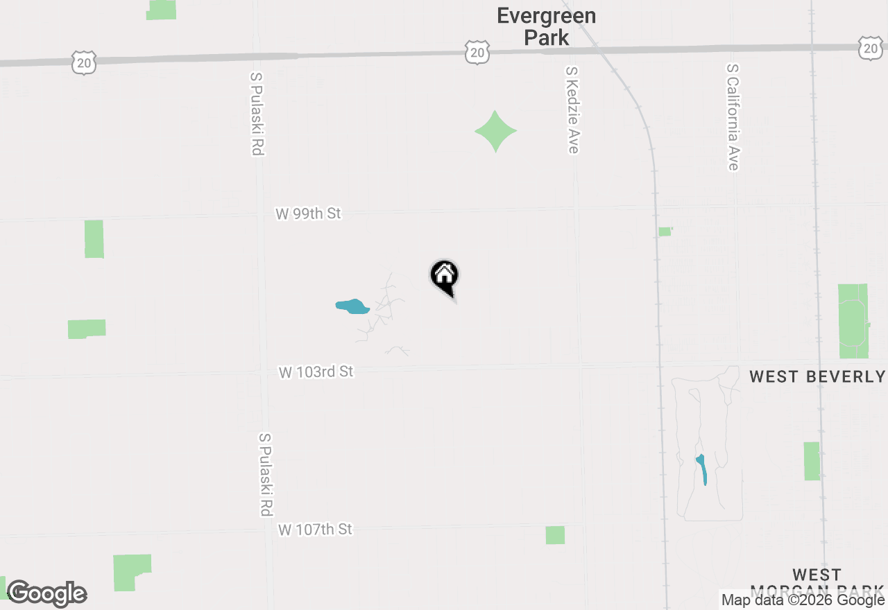 Map of 10117 S Clifton Park Avenue, Evergreen Park, IL 60805