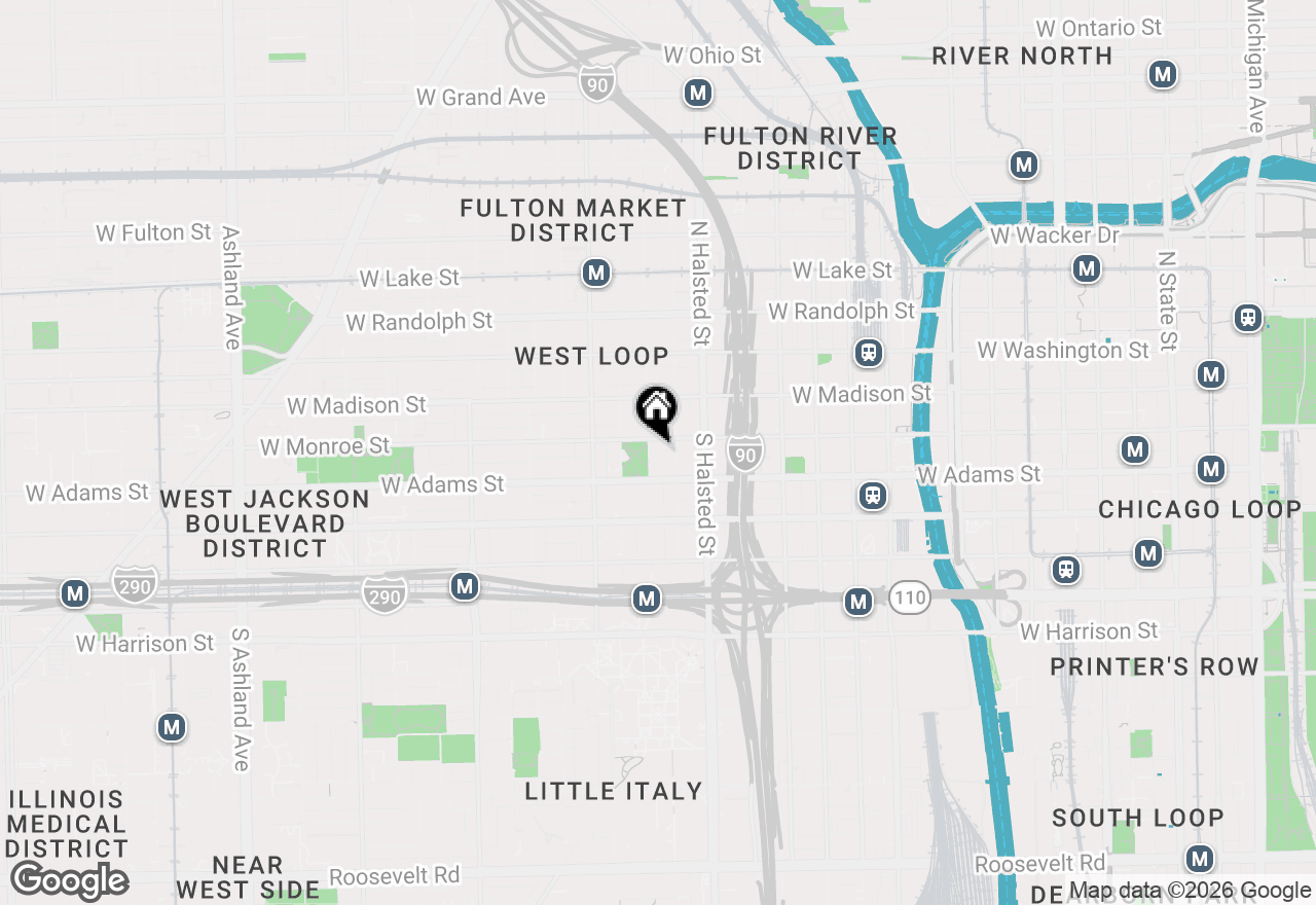 Map of 111 S Peoria Street #302, Chicago, IL 60607