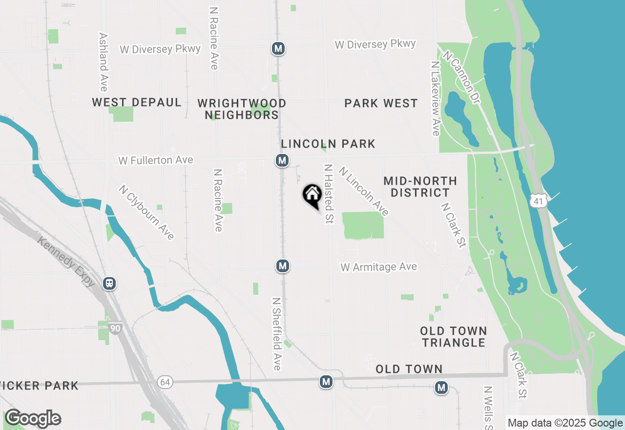 Map of 839 W Webster Avenue, Chicago, IL 60614