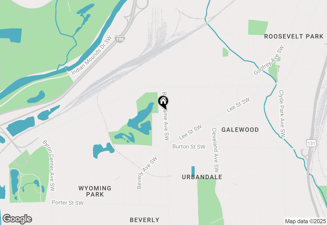 Map of 1749 Burlingame Avenue Sw, Wyoming, MI 49509