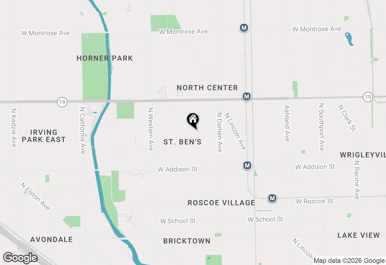 Map of 3802 N Hamilton Avenue #2S, Chicago, IL 60618