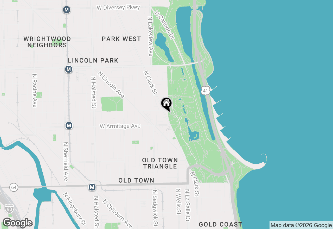 Map of 2000 N Lincoln Park West Avenue #1310, Chicago, IL 60614