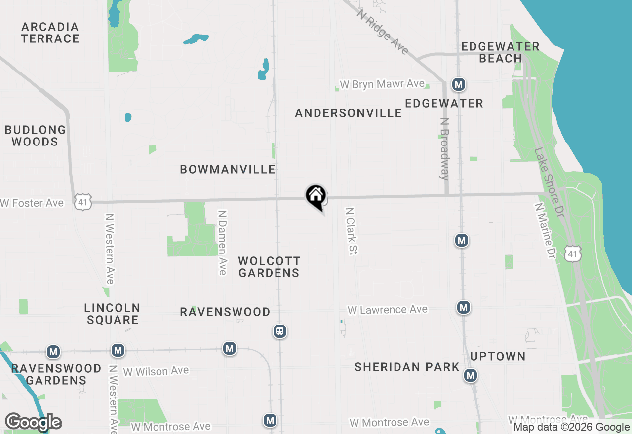 Map of 1639 W Winona Street #D, Chicago, IL 60640