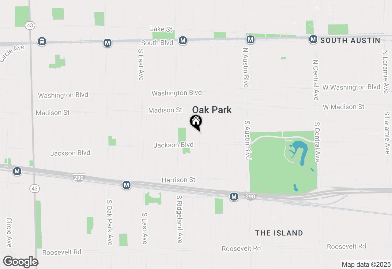Map of 637 S Highland Avenue, Oak Park, IL 60304